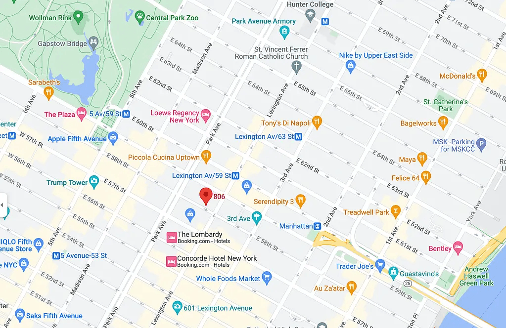 Manhattan Location Map